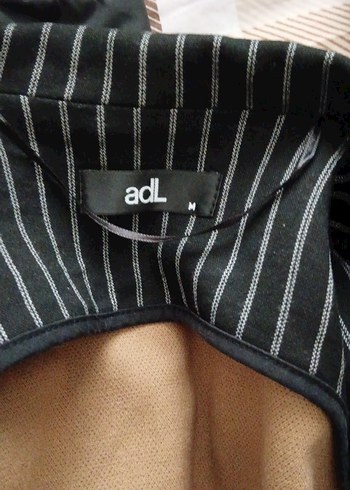 Çizgili Siyah Düğmeli Kadın Yelek - Görsel 2