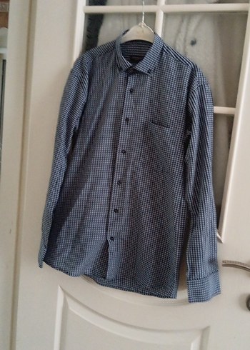 Mavi Düğmeli Erkek Gömlek - Görsel 2