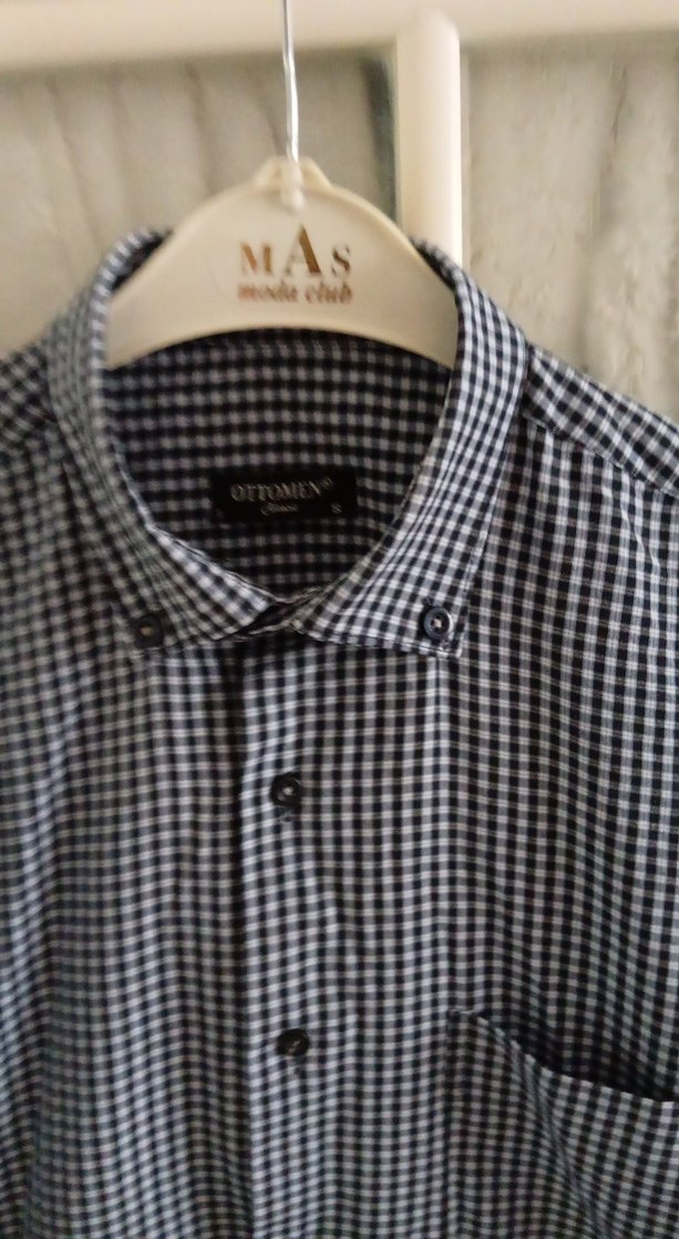 Mavi Düğmeli Erkek Gömlek - Görsel 4