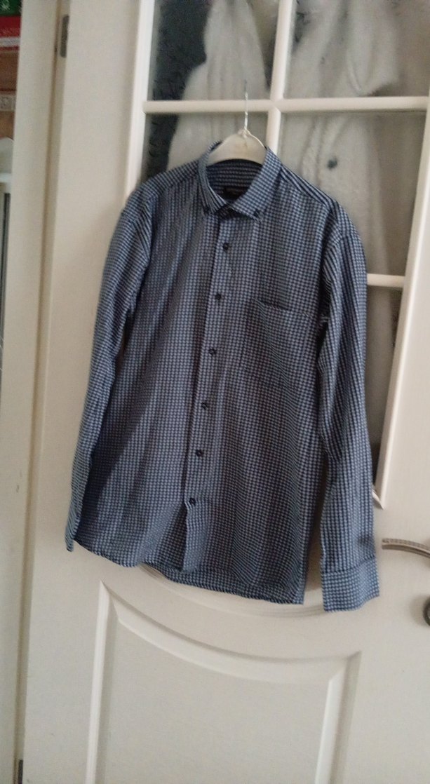 Mavi Düğmeli Erkek Gömlek - Görsel 2