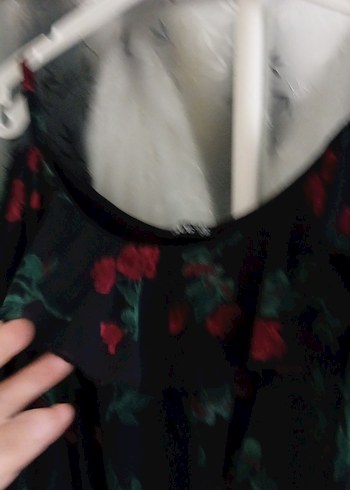 Çiçek Desenli şifon Uzun Askılı Kadın Elbise - Görsel 13