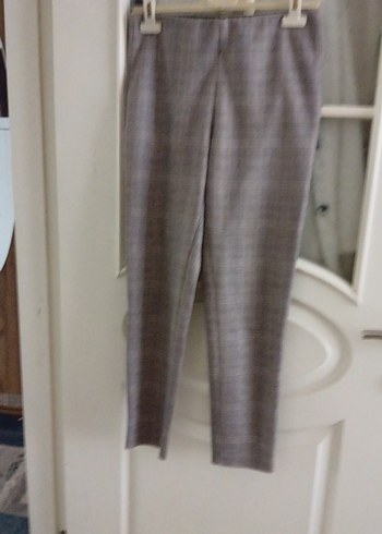 Gri Pilili Kadın Kumaş Pantolon - Görsel 4