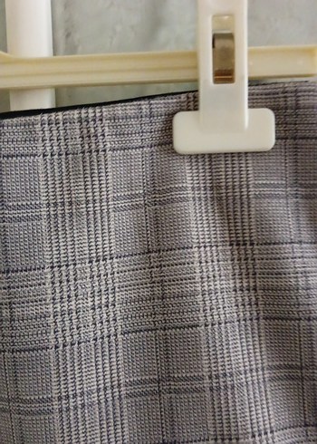 Gri Pilili Kadın Kumaş Pantolon - Görsel 6