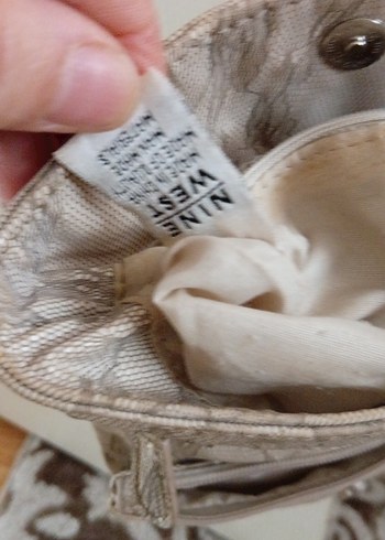 Dantel Detaylı Bej Kadın Deri Çanta - Görsel 9