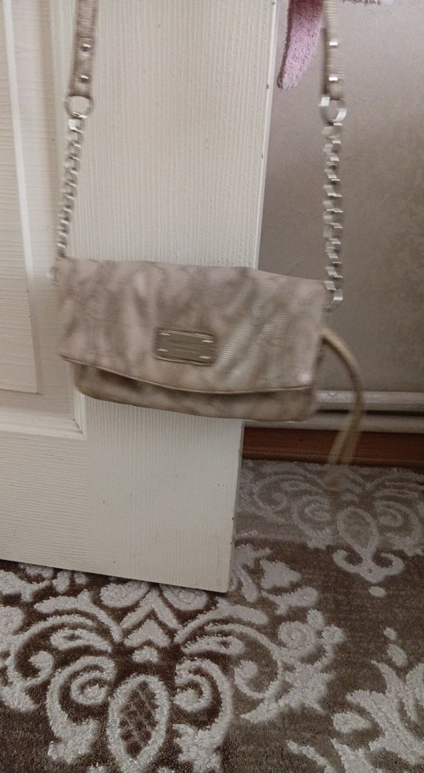 Dantel Detaylı Bej Kadın Deri Çanta - Görsel 2