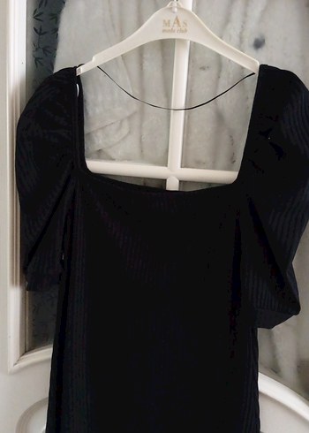 Siyah Drapeli Midi Gotik Elbise - Görsel 3