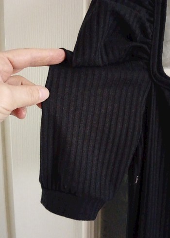 Siyah Drapeli Midi Gotik Elbise - Görsel 7