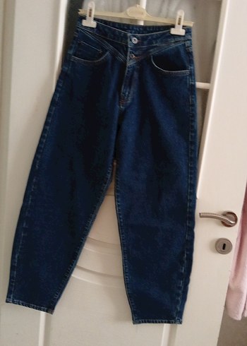 Düğmeli,  Kadın Kot Pantolon - Görsel 18