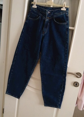 Düğmeli,  Kadın Kot Pantolon - Görsel 10