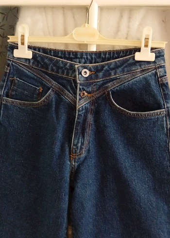 Düğmeli,  Kadın Kot Pantolon - Görsel 19