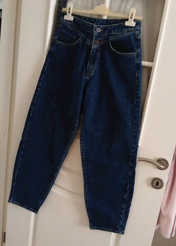 Düğmeli,  Kadın Kot Pantolon - Görsel 9