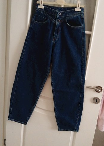 Düğmeli,  Kadın Kot Pantolon - Görsel 13