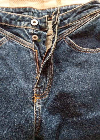 Düğmeli,  Kadın Kot Pantolon - Görsel 2