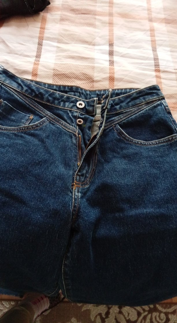 Düğmeli,  Kadın Kot Pantolon - Görsel 3