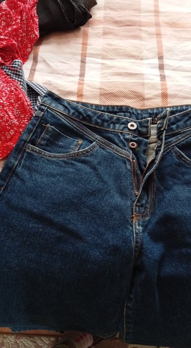 Düğmeli,  Kadın Kot Pantolon - Görsel 4