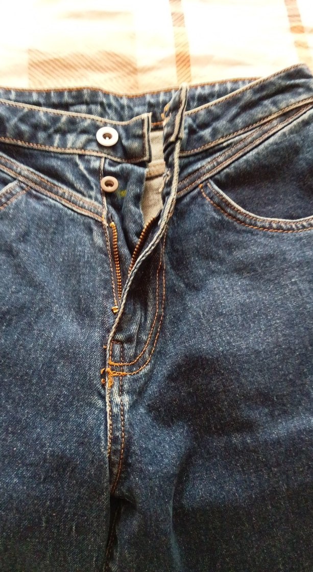 Düğmeli,  Kadın Kot Pantolon - Görsel 2