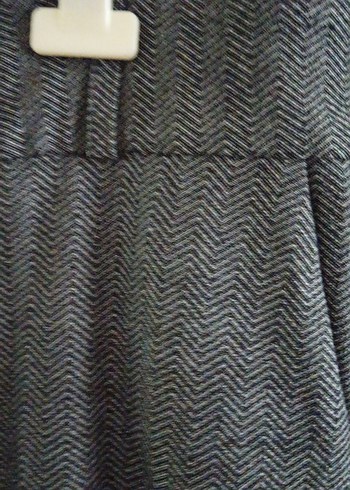 Gri Midi Denim Kadın Kumaş Pantolon - Görsel 7