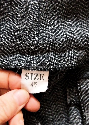 Gri Midi Denim Kadın Kumaş Pantolon - Görsel 2