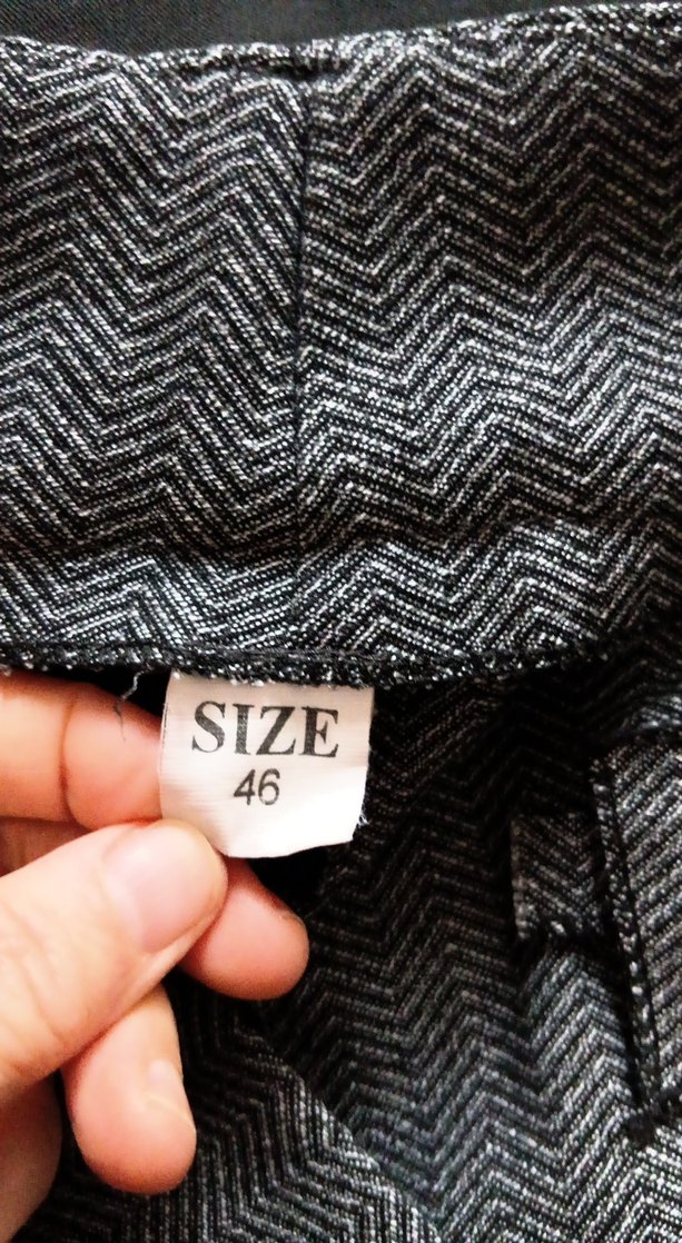 Gri Midi Denim Kadın Kumaş Pantolon - Görsel 2