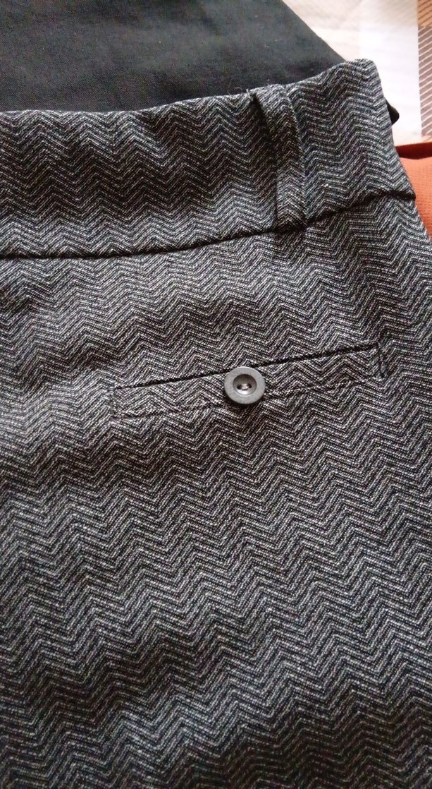 Gri Midi Denim Kadın Kumaş Pantolon - Görsel 3