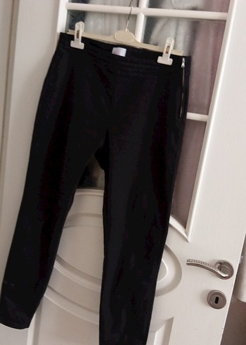 Siyah Fermuarlı Kadın Kumaş Pantolon - Görsel 2