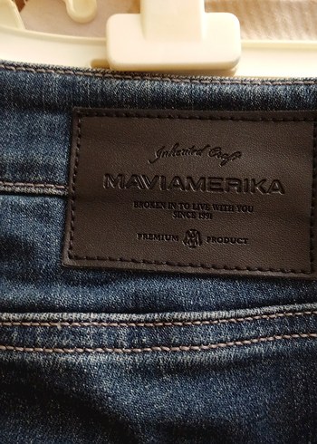 Erkek Lacivert Kemerli Regular Fit Jean - Görsel 10