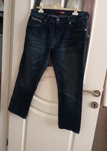 Erkek Lacivert Kemerli Regular Fit Jean - Görsel 3