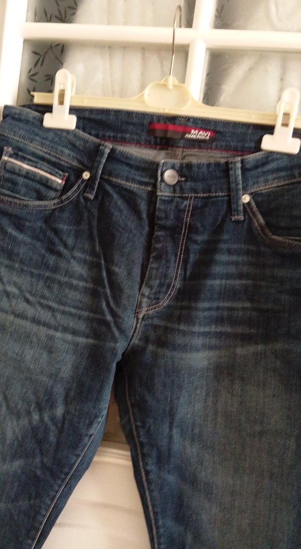 Erkek Lacivert Kemerli Regular Fit Jean - Görsel 5