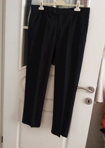 Kemer Detaylı Siyah erkek Kumaş Pantolon - Görsel 2