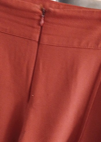 Kadın Kahverengi Pilili Midi Kumaş Pantolon - Görsel 12