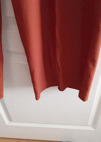 Kadın Kahverengi Pilili Midi Kumaş Pantolon - Görsel 8