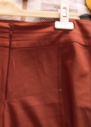 Kadın Kahverengi Pilili Midi Kumaş Pantolon - Görsel 13