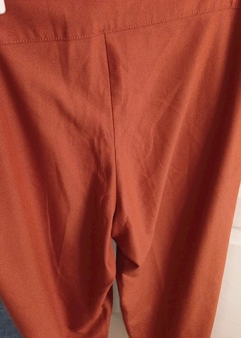 Kadın Kahverengi Pilili Midi Kumaş Pantolon - Görsel 9