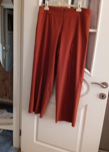 Kadın Kahverengi Pilili Midi Kumaş Pantolon - Görsel 4