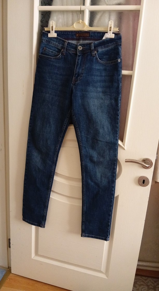 Koyu Mavi Normal Kesim erkekDenim Pantolon - Görsel 2