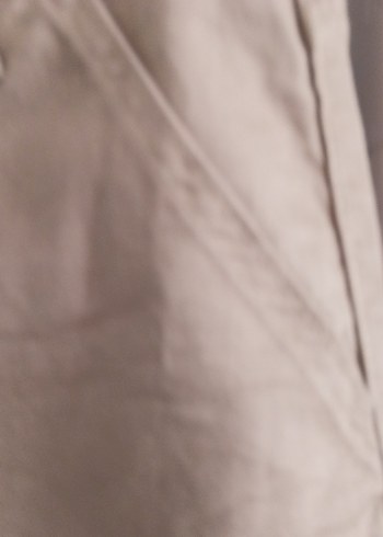 Bej Keten Midi Kadın Kumaş Pantolon - Görsel 11