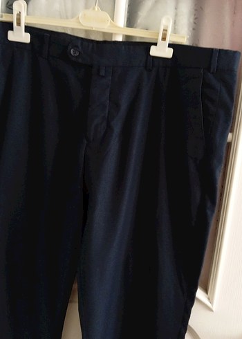 Erkek lacivert Kemerli Ofis Pantolonu 50 beden - Görsel 7