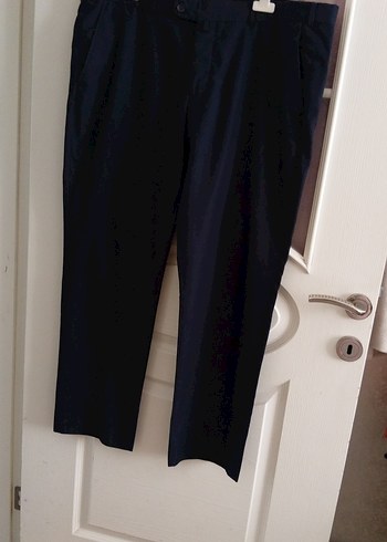 Erkek lacivert Kemerli Ofis Pantolonu 50 beden - Görsel 2