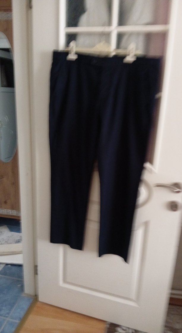 Erkek  lacivert Kemerli Ofis Pantolonu 50 beden - Görsel 3