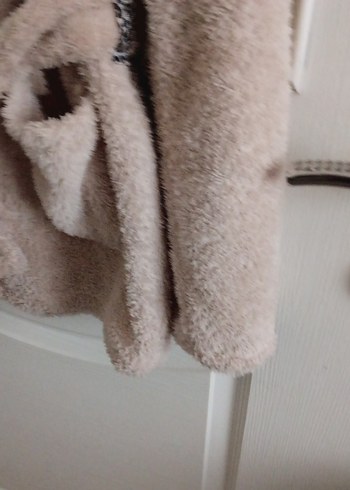 Bej Midi Kadın Bornoz, Rahat Kesim, Uzun Kollu - Görsel 5