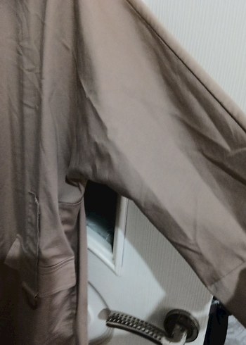 Bej Uzun Keten Düğmeli Ceket - Görsel 7