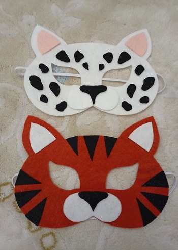 keçeden aslan çıta hayvan Maske - Görsel 5