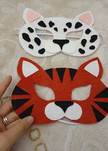 keçeden aslan çıta hayvan Maske - Görsel 2