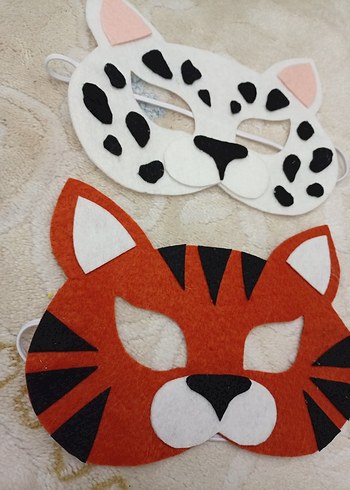 keçeden aslan çıta hayvan Maske - Görsel 3