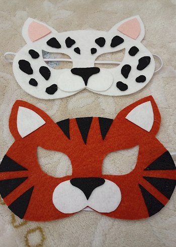 keçeden aslan çıta hayvan Maske - Görsel 4