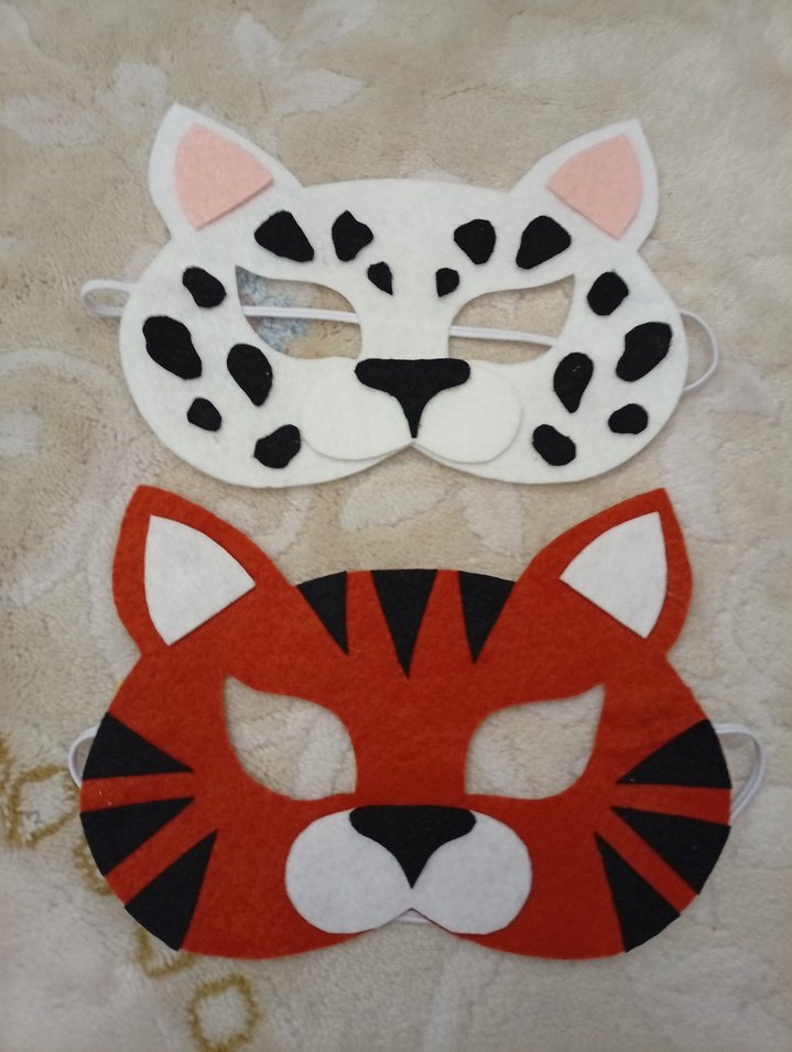 keçeden aslan çıta hayvan Maske - Görsel 5