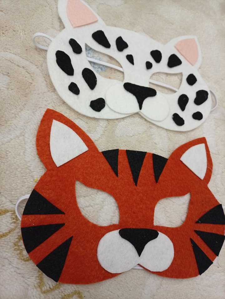 keçeden aslan çıta hayvan Maske - Görsel 3