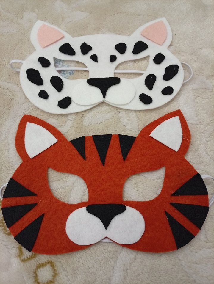 keçeden aslan çıta hayvan Maske - Görsel 4