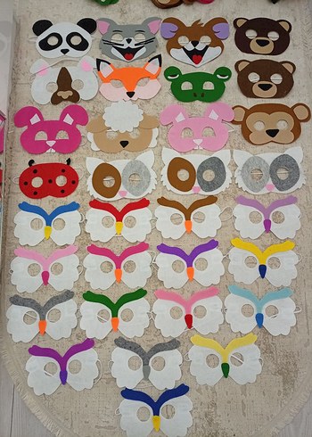 Çocuklar için Renkli Nakışlı Uyku Maskeleri çocuk maskeleri - Görsel 3