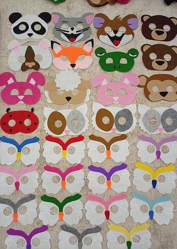 Çocuklar için Renkli Nakışlı Uyku Maskeleri çocuk maskeleri - Görsel 2